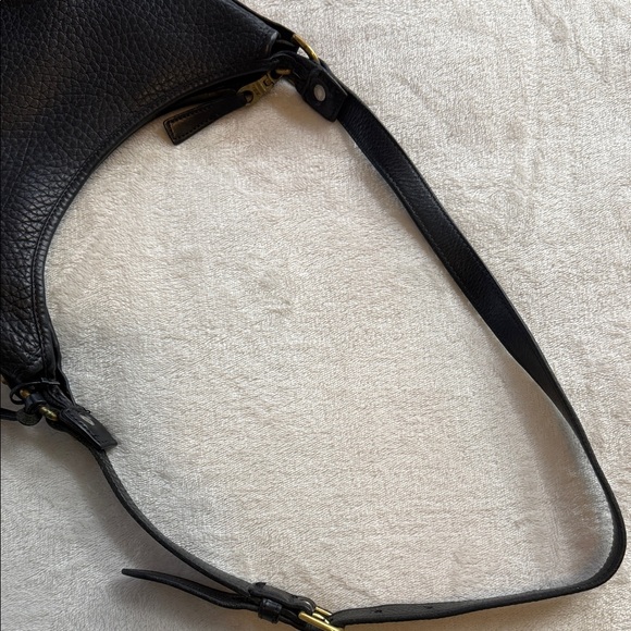 Dooney & Bourke Vintage 90s Y2K Black Pebbled Leather Shoulder Bag - Picture 7 of 14